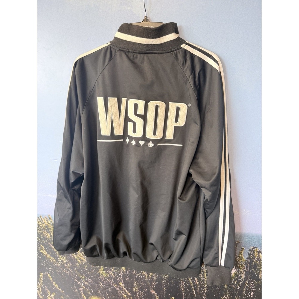 Men's WSOP World Series of Poker 3XL Embroidered Zippered Jacket Black 2013